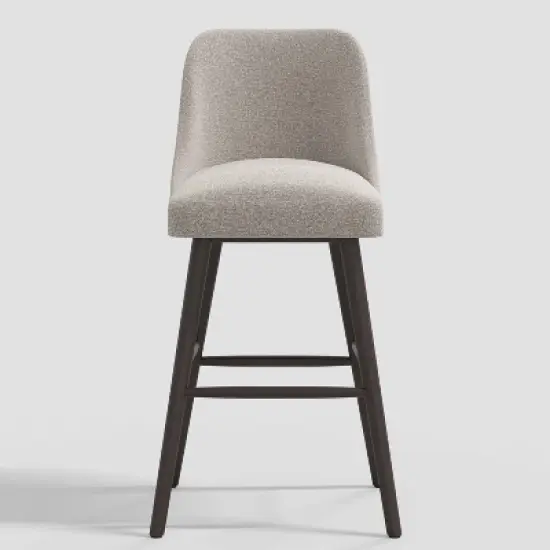 Geller Modern Counter Height Barstool Gray Boucle - Threshold&trade;: Upholstered, Rubberwood Frame, 250lb Capacity image {1}