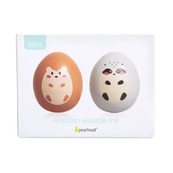Pearhead Wooden Wobble Forest Animal Baby Toys - 6+Months - 2pc image {6}