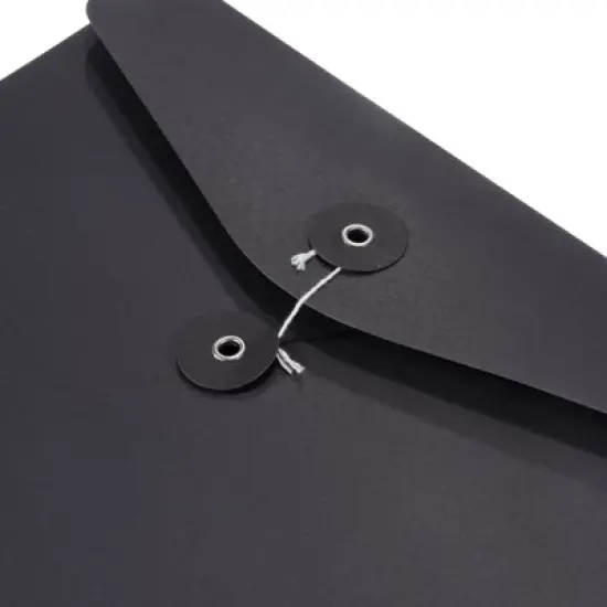 Unique Bargains String A5 File Folders Document Letter Organizer Holder Filing Envelopes Jacket Black image {3}