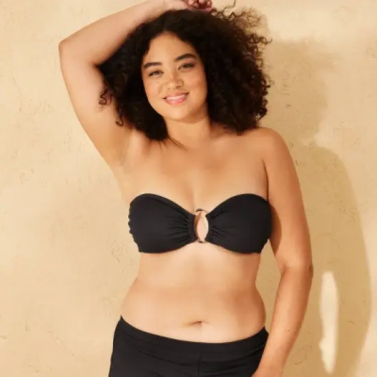 Women's Ribbed Textured O-Ring Bandeau Bikini Top - Wild Fable&trade; image {3}