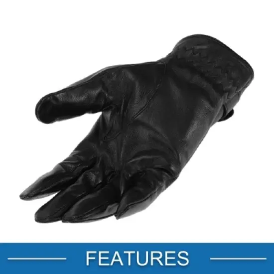 Unique Bargains Motorcycle Gloves Breathable Full Finger Gloves Black 1 Pair image {3}