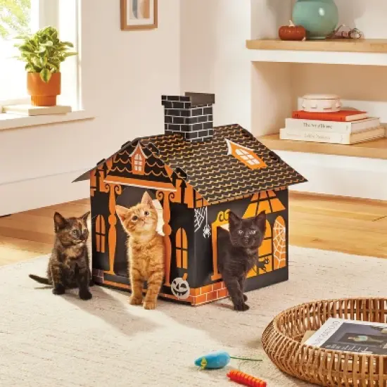 Halloween Haunted House Cat Scratcher House - 18.5" - Boots & Barkley&trade; image {2}