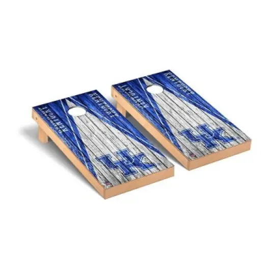 NCAA Kentucky Wildcats Premium Cornhole Board Triangle Weathered Version image {1}