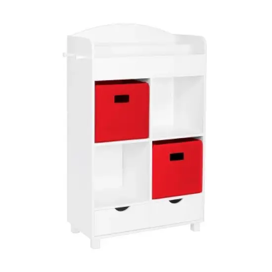 Kids' Book Nook Collection Cubby Storage Cabinet and Bookrack with 2 Bins - RiverRidge image {5}