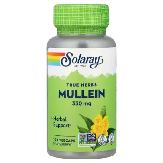 Solaray True Herbs, Mullein, 330 mg, 100 VegCaps image {4}