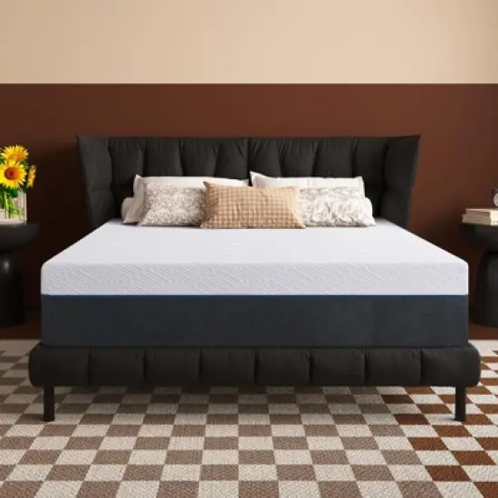 wuleitex 10-inch Queen Infused Gel Skin-Friendly Foam Mattress, Medium Firm Support, Breathable Sweat Reduction image {3}