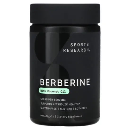 Sports Research Berberine With Coconut Oil, 500 mg, 90 Softgels image {4}