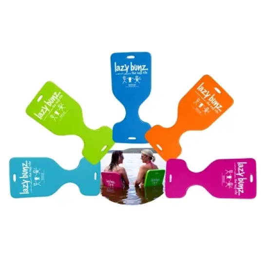 TRC Recreation Lazy Bunz Foam Water Saddle Pool Float for Adults and Kids Lounger for Swimming Pool, Lake, River, and Beach Essentials, 2 Pack, Yellow image {2}