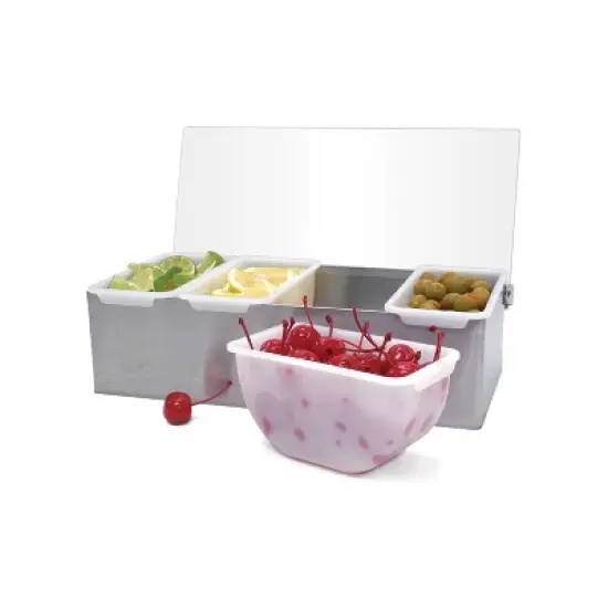 Winco Condiment Holder with Stainless Steel Base image {1}