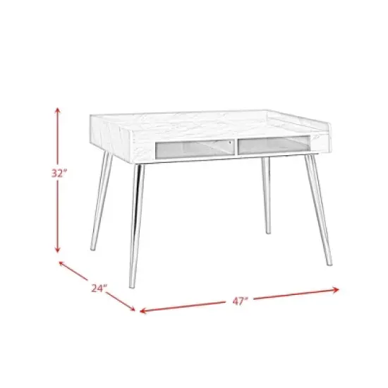Ravyn Desk White Marble - Picket House Furnishings image {7}