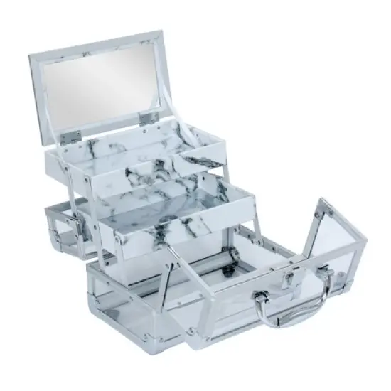 Impressions Vanity Savvy Lux Makeup Travel Case with Mirror image {3}