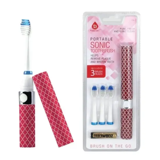 Pursonic Portable Sonic Toothbrush with 3 Brush Heads image {7}