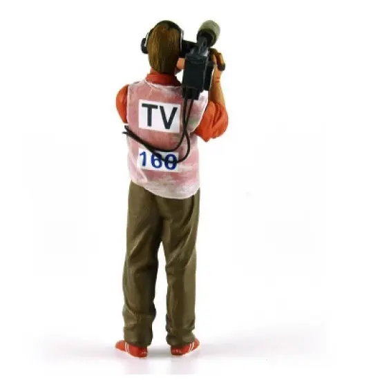 Thierry Cameraman with Video Camera and Headphones Figurine for 1/18 Model Cars by Lemans Miniatures image {1}