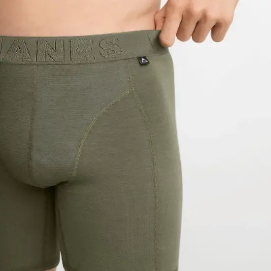 Hanes Premium Men's Explorer Boxer Briefs 2pk - Black/Green image {5}