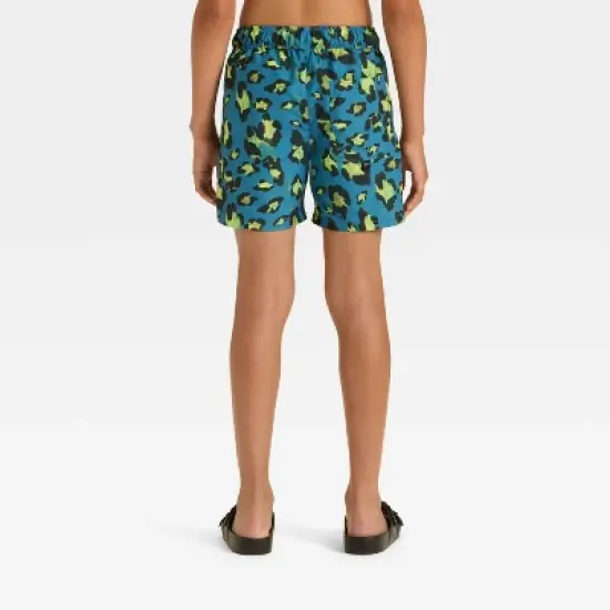 Boys' Cheetah Printed Trunks - art class™ Navy Blue image {1}