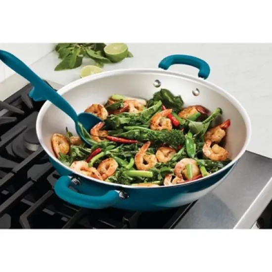 Rachael Ray Create Delicious 14.3" Aluminum Nonstick Wok image {3}