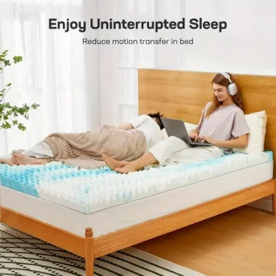 Dyonery the gel memory foam mattress features a ventilation design and 5-zone support, making it a cooling foam mattress suitable for sofas,blue image {4}