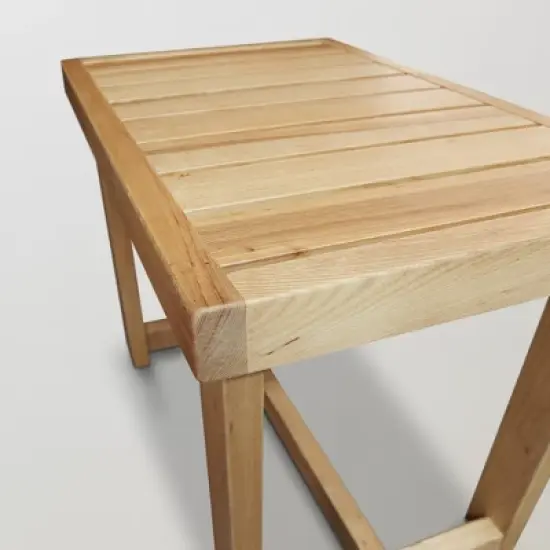 18"H Solid White Oak Mini Bench - Flora Home image {9}