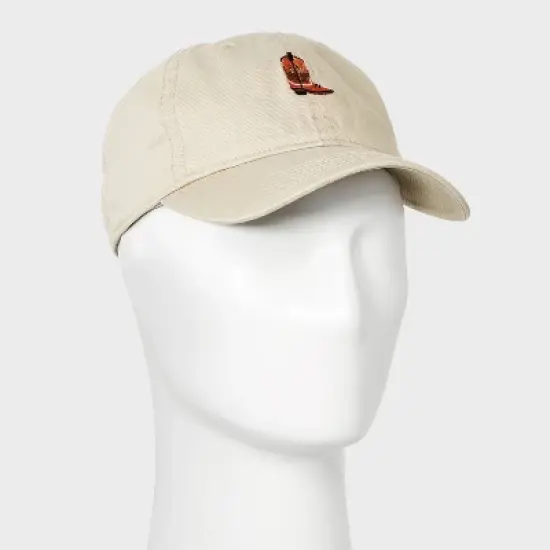 Men's Western Boot Cotton Baseball Hat - Mighty Fine Tan image {1}
