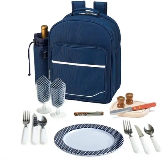 Picnic at Ascot - Two Person Picnic Backpack with Soft Side Cooler image {3}