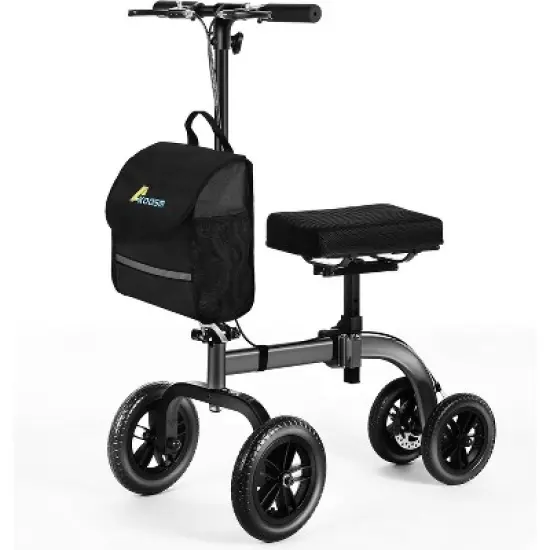 Lycvki Adjustable All Terrain Knee Rollator Walker for Broken Leg Ankle Injuries with 10" Big Wheels, Dual Brakes image {10}