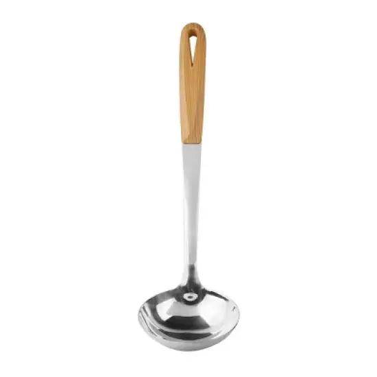 Unique Bargains Canteen Kitchen Wooden Handle Cooking Utensil Soup  Ladle 13.9'' Length image {2}