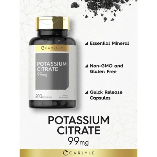 Carlyle Potassium Citrate 99mg | 200 Capsules image {2}