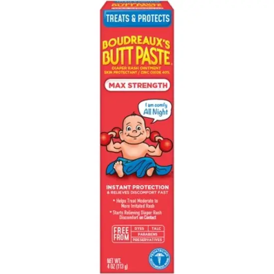 Boudreaux's Butt Paste Baby Diaper Rash Cream Maximum Strength - 4oz image {7}