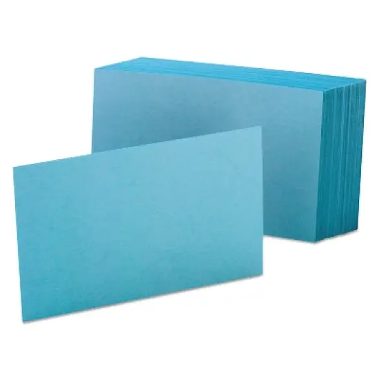 Oxford Unruled Index Cards 4 x 6 Blue 100/Pack 7420BLU image {1}