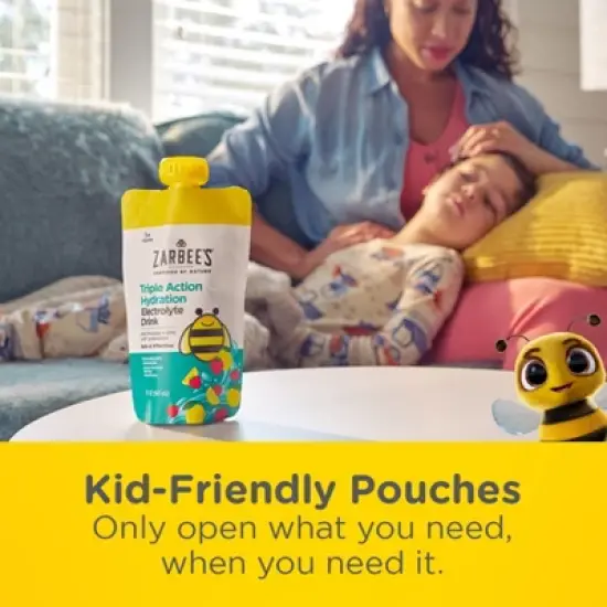 Zarbee's Triple Action Liquid Hydration Pouches - Strawberry Lemonade - 5 fl oz/3ct image {6}