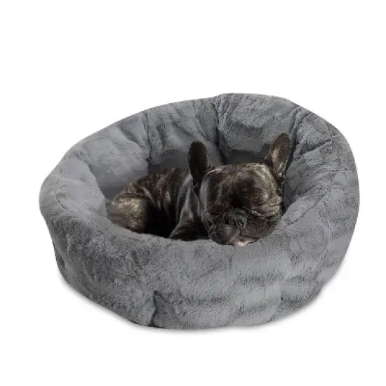 Sleepy Pet Quilt Slumber High Back Low Front Dog Bed - M image {3}