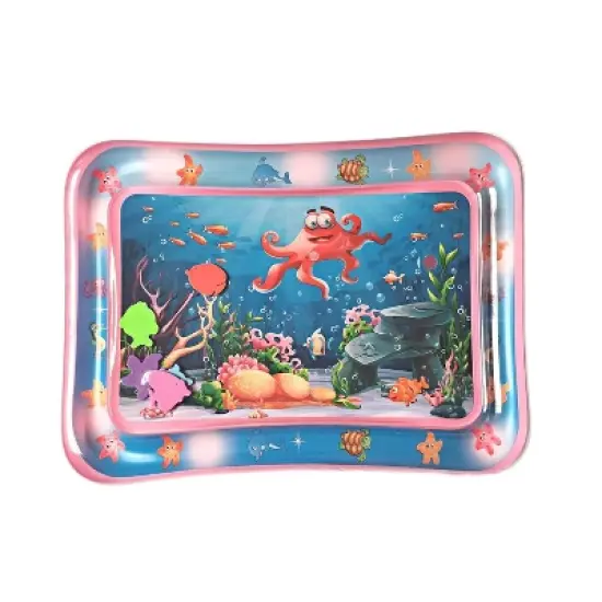 4E&rsquo;s Novelty Water Mat for Babies &ndash; Inflatable Tummy Time Sensory Play Mat image {5}