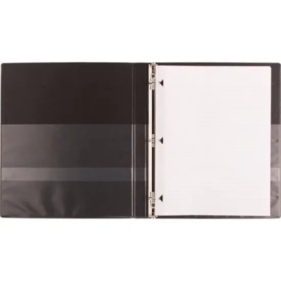 0.5" Ring Binder Clear View Black - up&up&trade;: Half Inch, 120 Sheet Capacity, 4 Pockets, Hard Cover image {3}