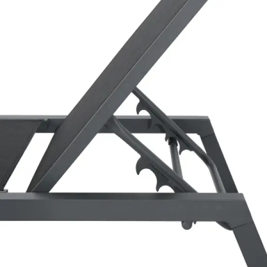 Christopher&nbsp;Knight&nbsp;Home Oscar Patio Aluminum and Mesh Chaise Lounges with Adjustable Back (Set of 4) image {8}