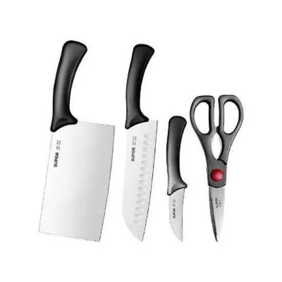 Knife Gift Set 4 Pieces Slicing Knife Multi-Purpose Knife Peeler Knife Multi-Purpose Scissors Set image {1}