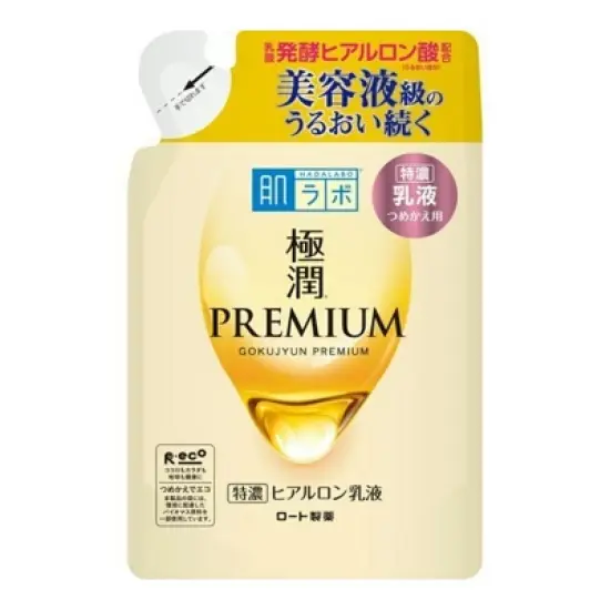 Hada Labo Rohto Gokujyun Premium (Hydrating Lotion) Hyaluronic Acid (5.7 oz Refill bag) | JAPAN Hadalabo #4987241167463 image {1}