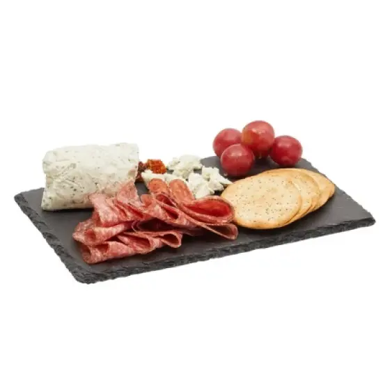 Juvale 6 Pack Mini Slate Charcuterie Boards Set with Chalk - Individual Stone Serving Plates for Cheese, Sushi, Food (6x8.7 in) image {6}