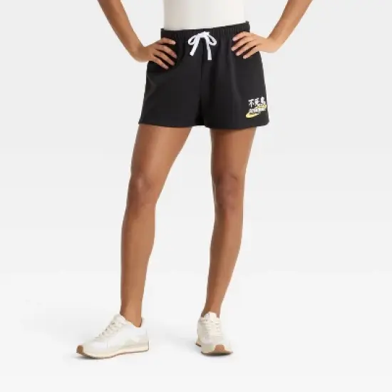 Women's Streetwear Graphic Shorts - Black image {3}