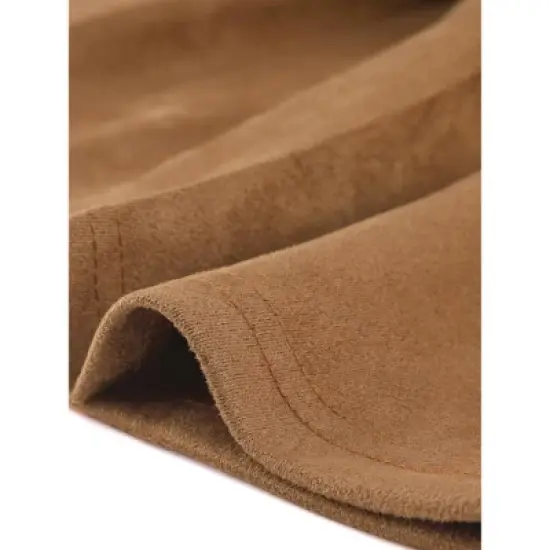 Allegra K Women's Faux Suede Zipper Front High Waist A-Line Mini Skater Skirt image {4}