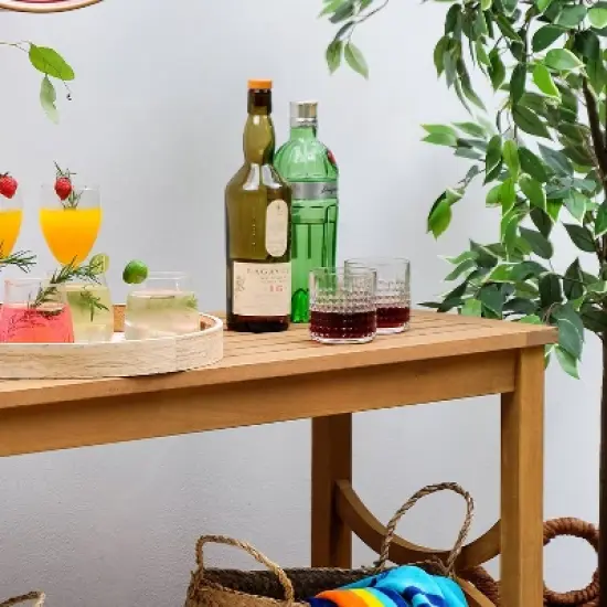 Abbington Teak Patio Console Table - Cambridge Casual image {3}