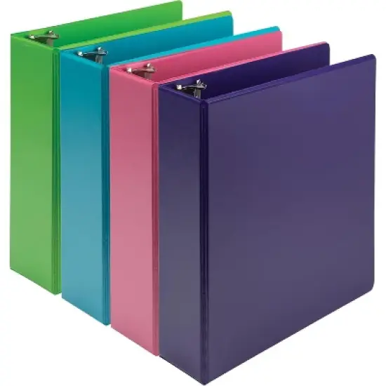 Samsill Plant-Based 3 Inch Durable Round Ring, Made in USA, View Binder, Eco-Friendly, USDA Certified Biobased, 4 Pack, Fashion Assortment image {5}