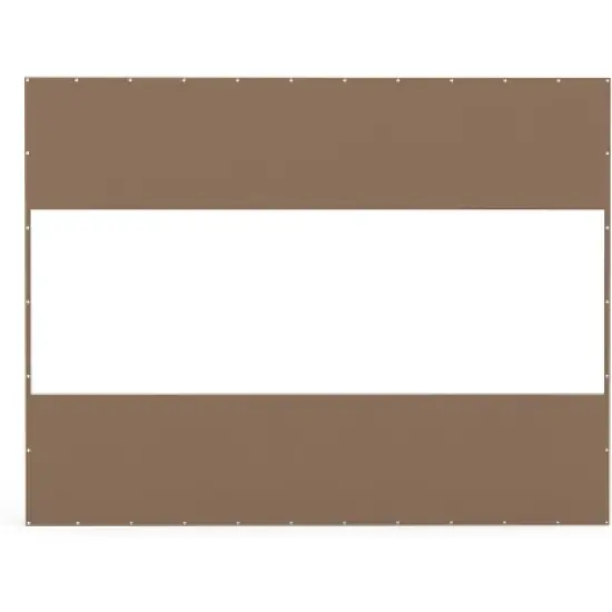 DOMETOUR Heavy Duty Outdoor Clear PVC Curtain, 18oz Waterproof, Weather Resistant, Tearproof for Patios/Gazebos/Pergolas, 10'H x 13'W, Brown image {6}