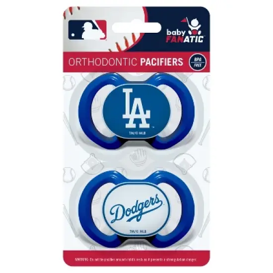 BabyFanatic Officially Licensed Unisex Pacifier 2-Pack - MLB Los Angeles Dodgers image {2}