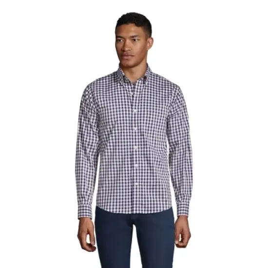 Lands' End Men's Traditional Fit Comfort-First Shirt with Coolmax Printed image {9}