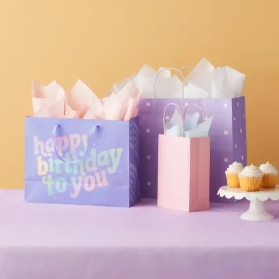 20ct Banded Tissue Pink/White/Light Blue - Spritz&trade; image {1}