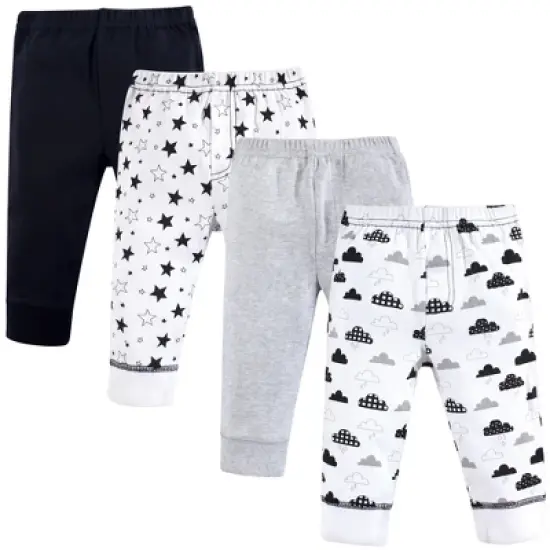 Hudson Baby Baby and Toddler Cotton Pants 4pk, Moon And Back image {1}