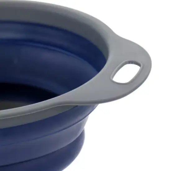 Oster Bluemarine Collapsible Plastic Colander in Blue image {5}