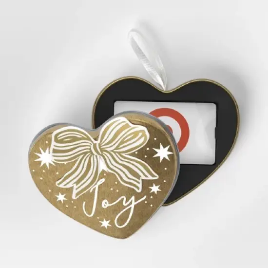 Christmas Wrap Essentials Gold Heart Joy Gift Card Tin - Wondershop&trade; image {2}