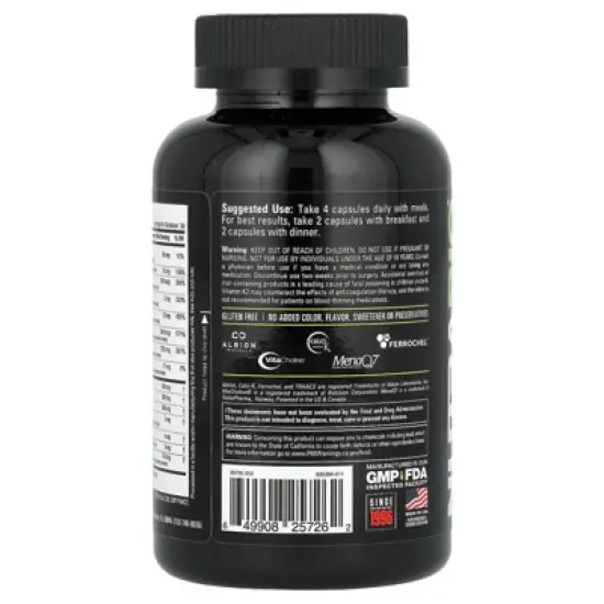 NutraBio MultiSport Men's Formula, 120 Capsules image {2}