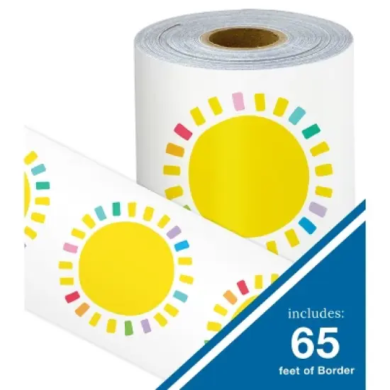 Carson Dellosa Education 65' Sunshine Rolled Straight Bulletin Board Borders (1 roll) image {1}